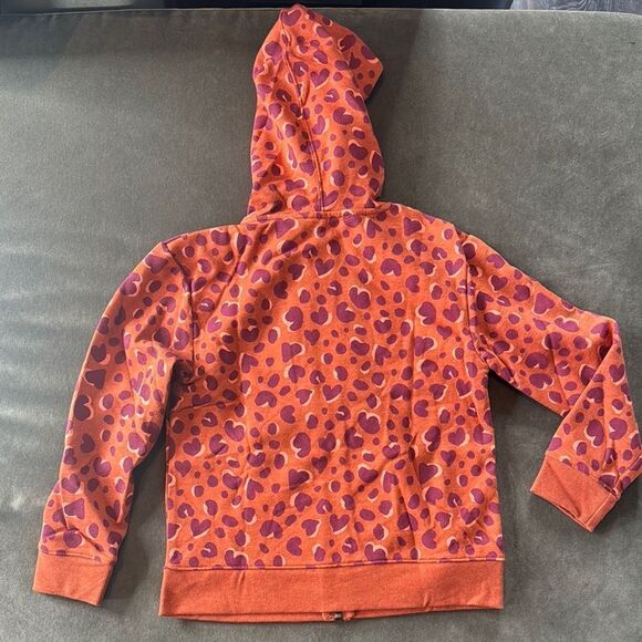 Kids' Cat & Jack Chestnut Hoodie Animal Print Purple Hearts Full Zip Size M (8) - Picture 2 of 7